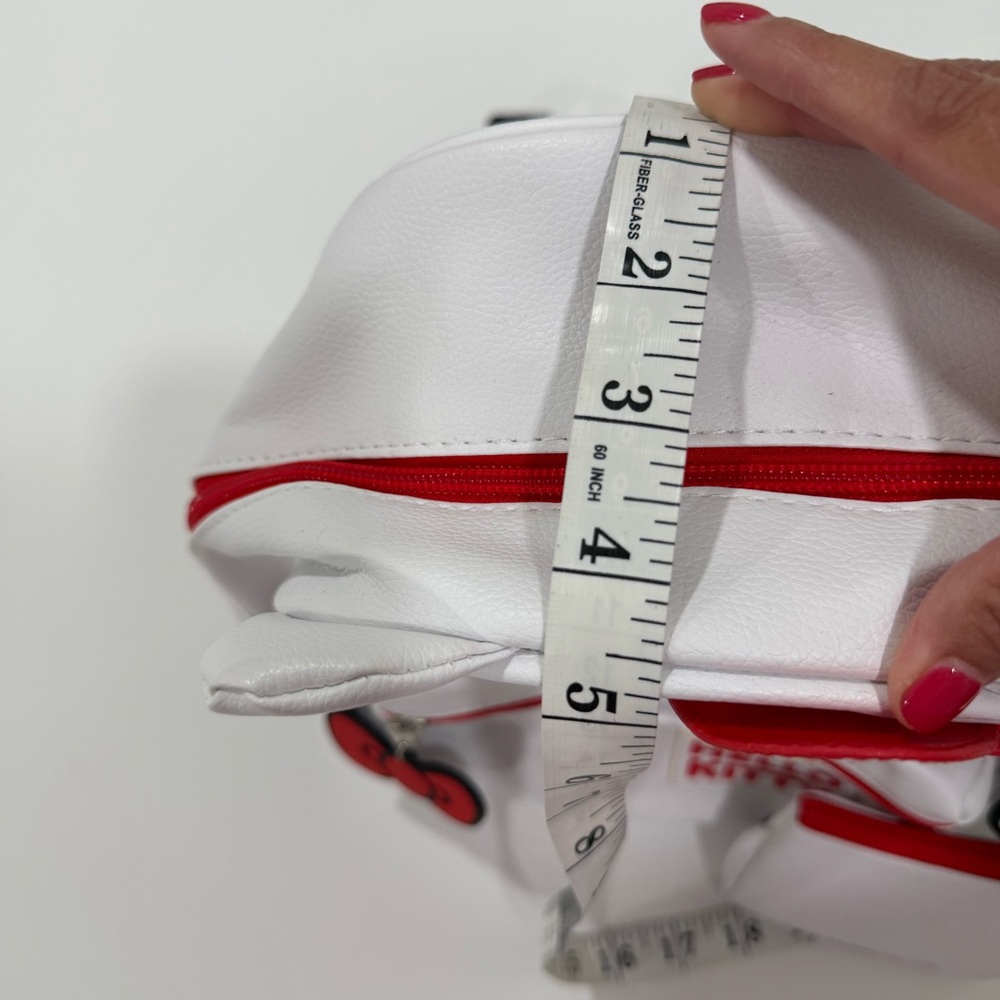 Hello Kitty White and Red Mini Backpack with Bow Accent with Coin Purse Kawaii - Picture 5 of 9